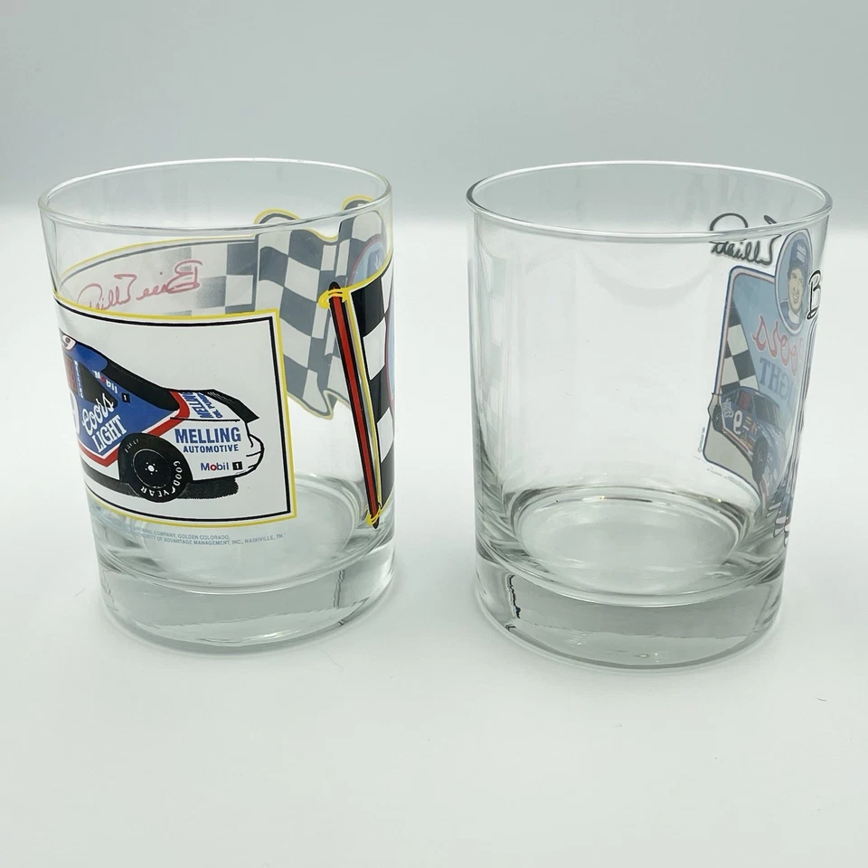 Комплект из 2 винтажных 1991 Bill Elliot NASCAR Coors света охотник питьевые стаканы - Изображение 2 из 4