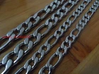 18''-40'' Charming Men's Figaro NK Chain Necklace Stainless Steel 7mm/9mm Wide