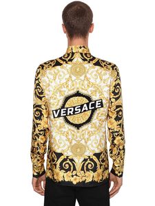 camisas de seda estampadas para hombre