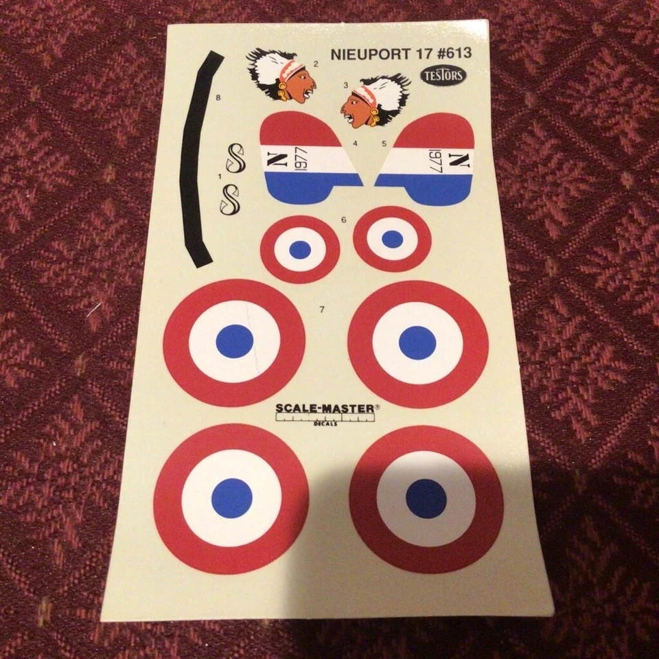 Vintage Testors #613 NIEUPORT TYPE 17C.1 1/48 Scale Plastic Model Kit - Image 4 of 4