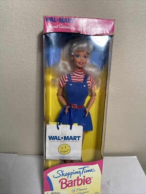 Vintage 1997 Shopping Time Walmart Barbie Doll Special Edition 18230 New In Box