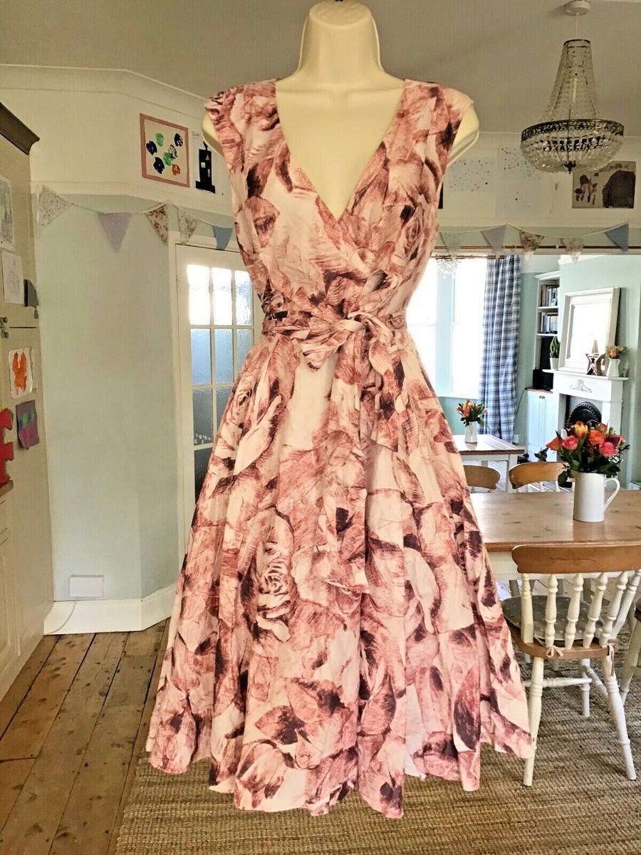 Worn Once Size 10 PHASE EIGHT Edita Rose Retro Fit Flare