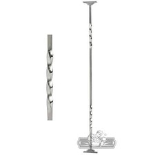 Bright Chrome Double Fine Twist Stair Spindle