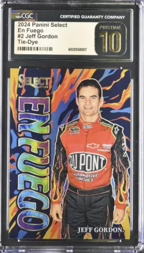 **🔥 2024 Panini Select Jeff Gordon En Fuego Tie-Dye /25 CGC PRISTINE 10! 🔥**