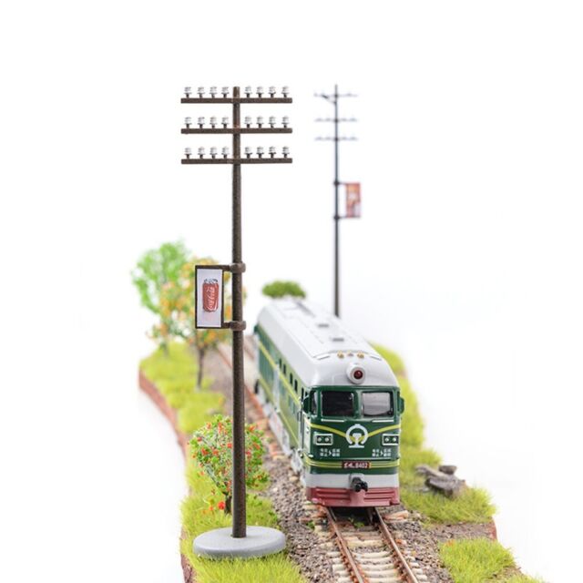 Hohe Qualität Telegraphenmast Modell Eisenbahn Tel Polen Zug Dekoration