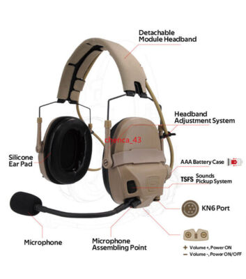 FMA FCS AMP New Ver. Headset Military Gear Communication Noise