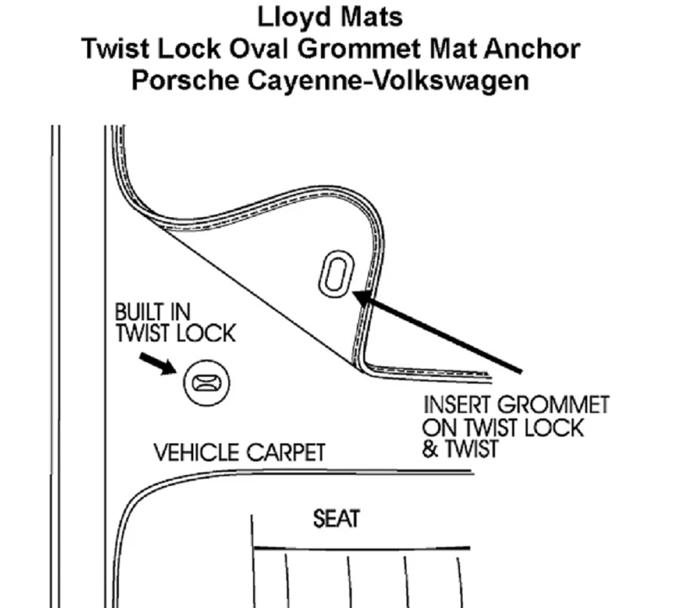 Lloyd Mats Porsche Cayenne Front Floor Mats Without Logos (2003-2021) - Imagem 2 de 4