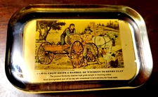 Vintage Old Antique Glass Paperweight Old Crow whiskey