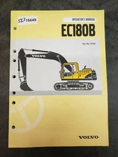 ONE   Volvo EC180B Hydraulic Excavator Factory Operators Manual