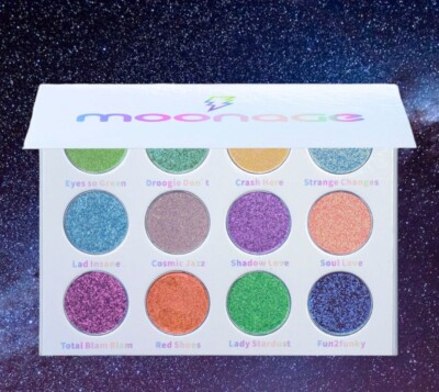 Eyeshadow Palette Multichrome Duochrome Holographic Shimmer Moonage 