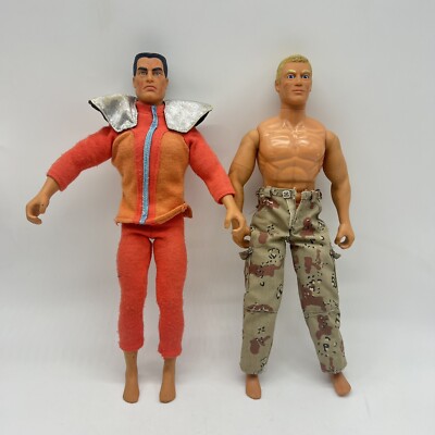 GI Joe Street Fighter II Mr Bison & Cobra Duke Flocked Hair Vintage 90s