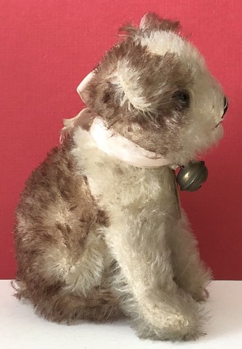 Vintage Steiff PUPPY Dog MOLLY Mohair Mini 4” ALL ID #3310 Swivel Head Bell - Bild 2 von 7