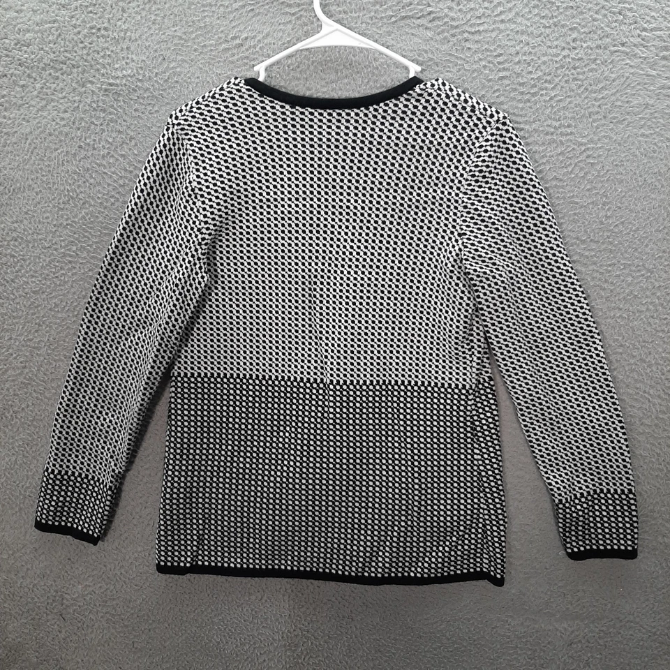 Рубашка Pendleton женская маленькая черная белая геометрическая опрятная зрелая легкая академическая - Изображение 2 из 4