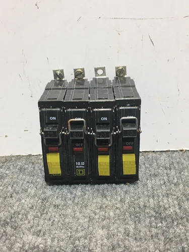 NOS LOT OF 4 SQUARE D QOB120 20A 10AIR 120/240V CIRCUIT BREAKER