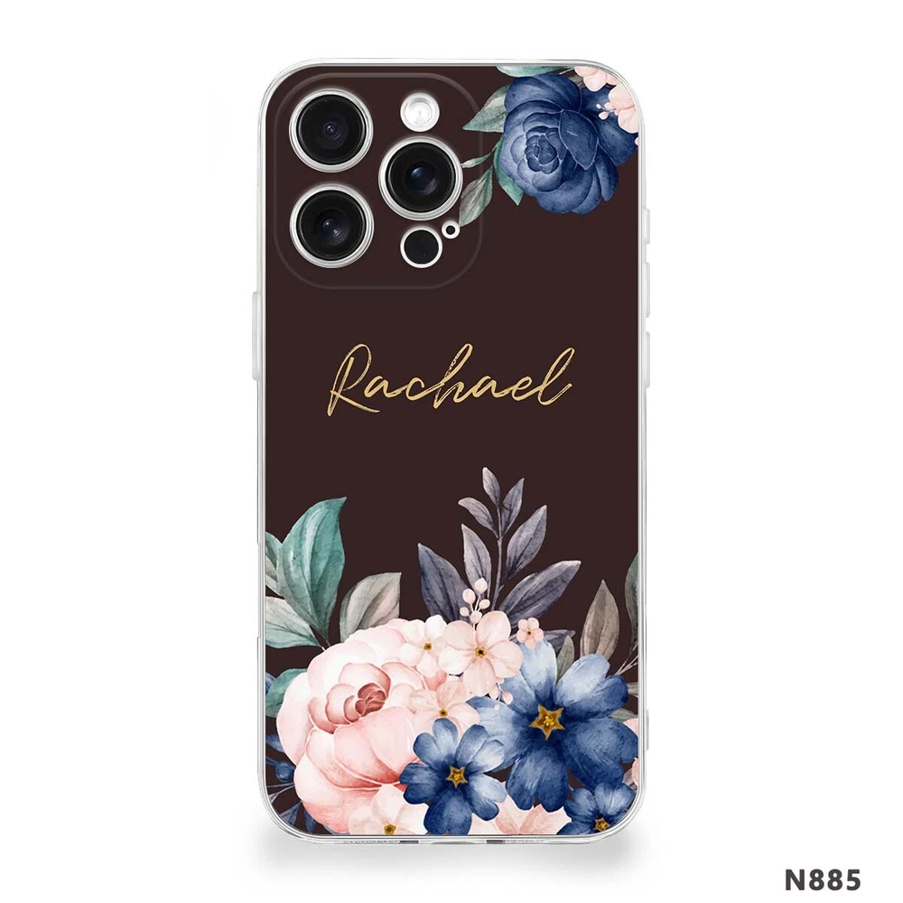 Floral TPU Phone Case for iPhone 15 16 Plus 14 13 12 11 XS Pro Max