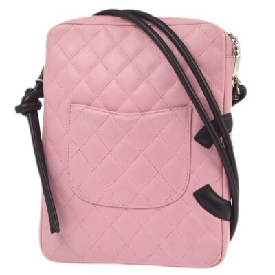 Chanel Pink Calfskin Cambon Ligne Shoulder Bag XX90195 | eBay