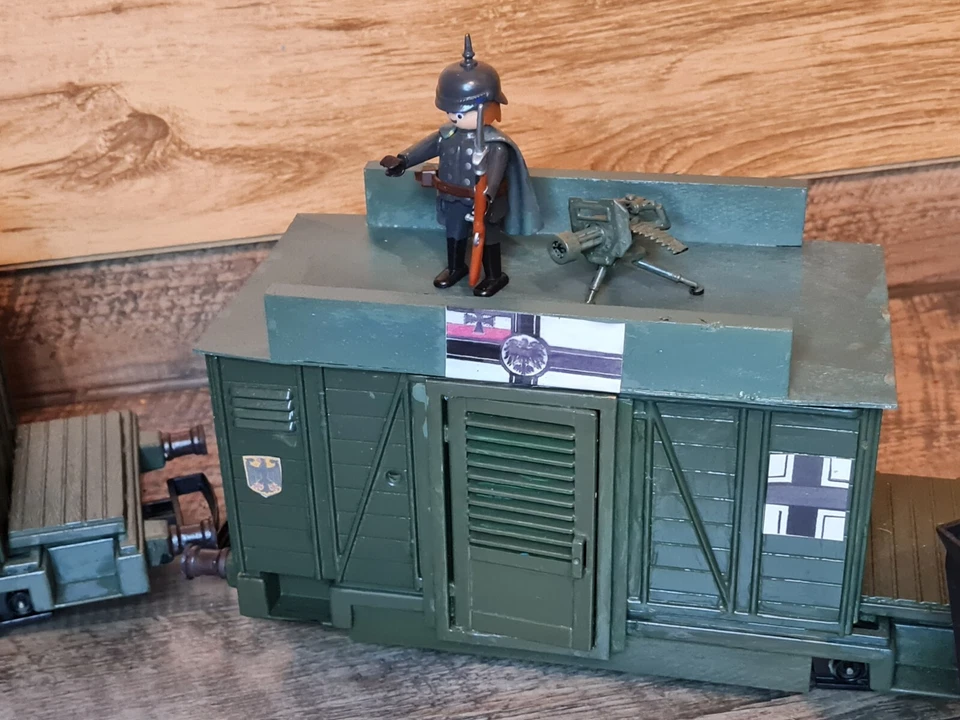 PLAYMOBIL EISENBAHN MILITARY CUSTOM UNIKAT - Bild 4 von 4