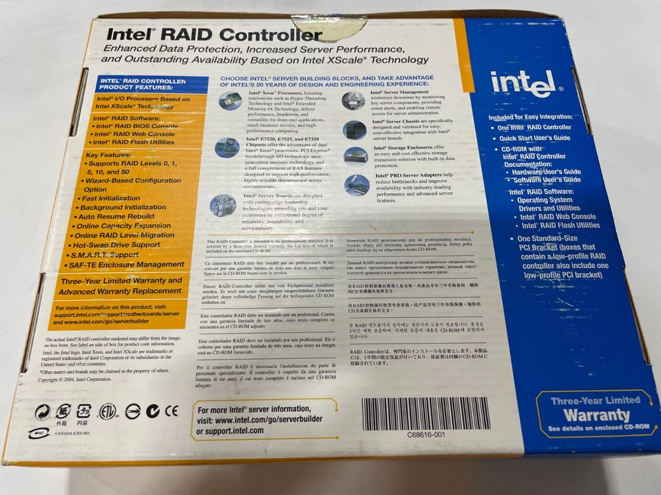 Intel SRCZCRX Raid Controller 3 Gb/s SAS/SATA - Image 2 of 2