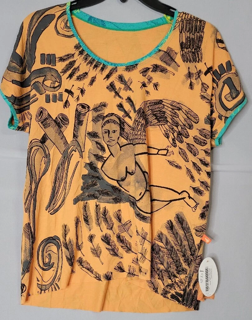 Juana De Arco Juana Yoga T-Shirt-Remera Modal-Juana Print-01S 106  Oversized T-S | eBay