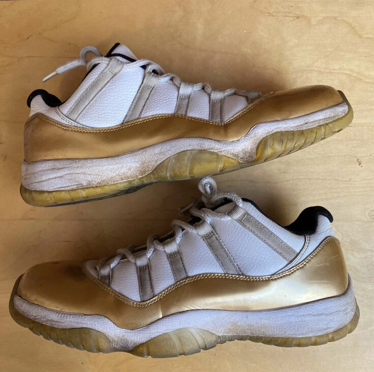 Air Jordan 11 XI Retro Low Closing Ceremony Gold Size 11 Sneakers 528895 103