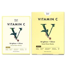 Rael Vitamin C Facial Sheet Mask 1 Pack (5 Sheets)