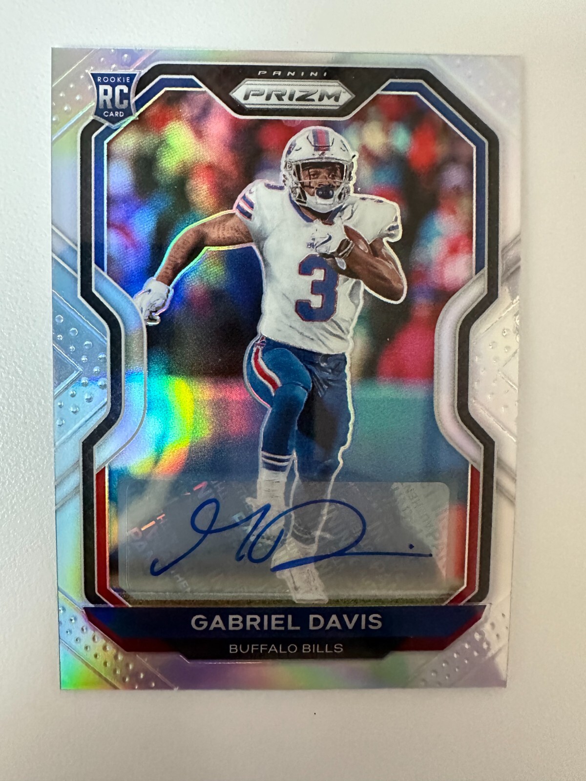2020 Panini Prizm Rookie Silver Prizm Auto Gabriel Davis #312 Rookie Auto RC