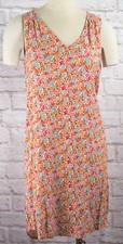 NWT Womens GAP Rayon Dress Sundress Orange Vibe Sleeveless - 802822