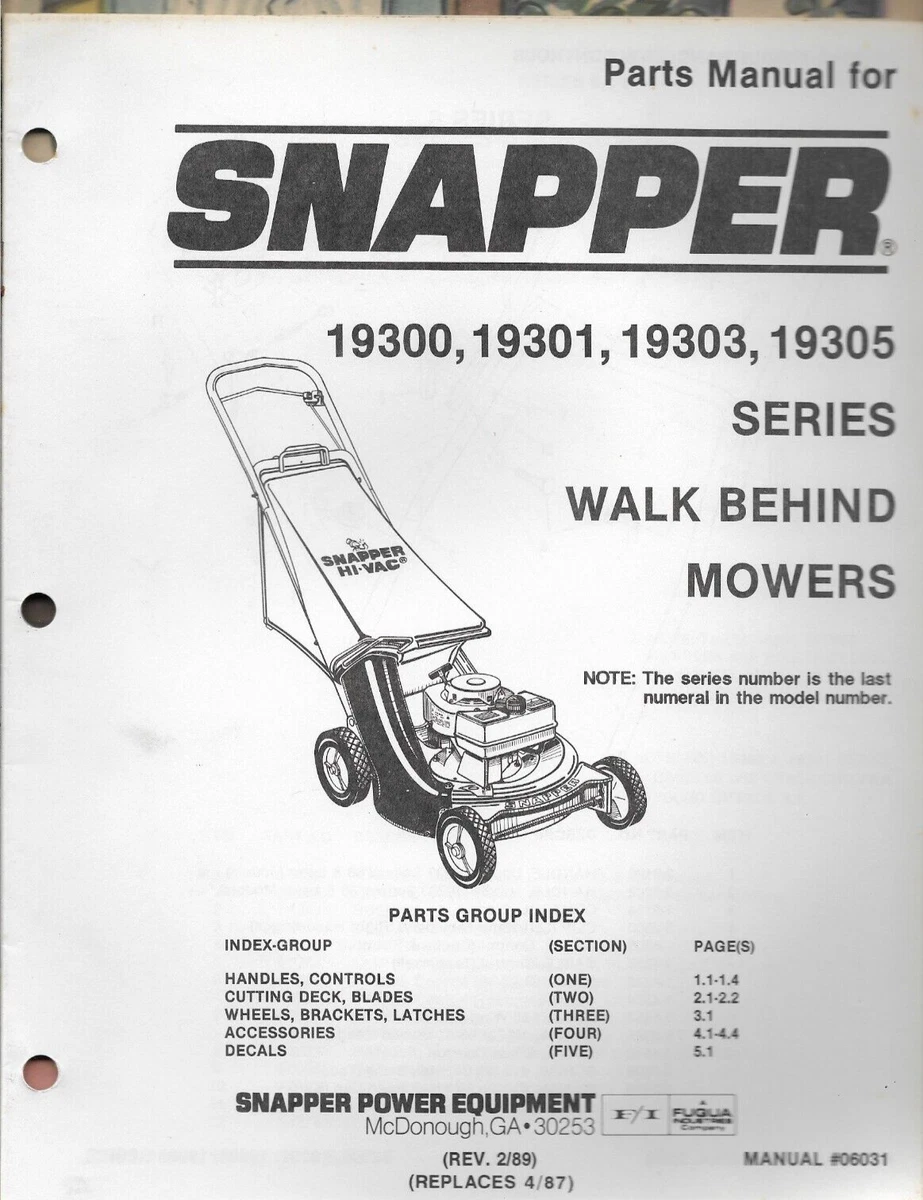 Snapper sp105 hotsell