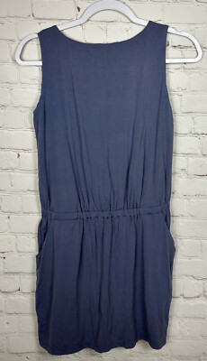 Susana Monaco mini short purple nylon dress Back Scoop , pockets, sz XS