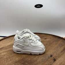 Nike Air Max 90 LTR Toddler Shoes Size 4C Triple White Athletic 833416-100