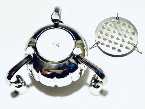 Fabulous Vintage Leonard Italy Silver Plated Lotus Flower Frog Bowl - Picture 7 of 9