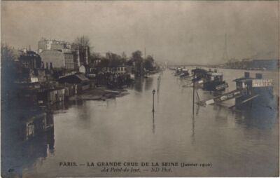 CPA Inondations 1910 PARIS le Point-du-jour (996076)