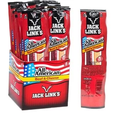 Jack Link's All American Beef Stick, Beef & Cheese, 1.2 oz, 16 ct 