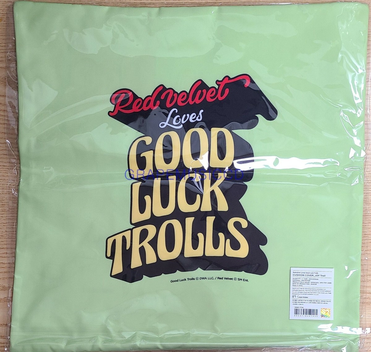 TROLLS シーツカバー 4点セット　新品 Red Velvet x Good Luck Trolls OFFICIAL GOODS CUSHION COVER SEALED