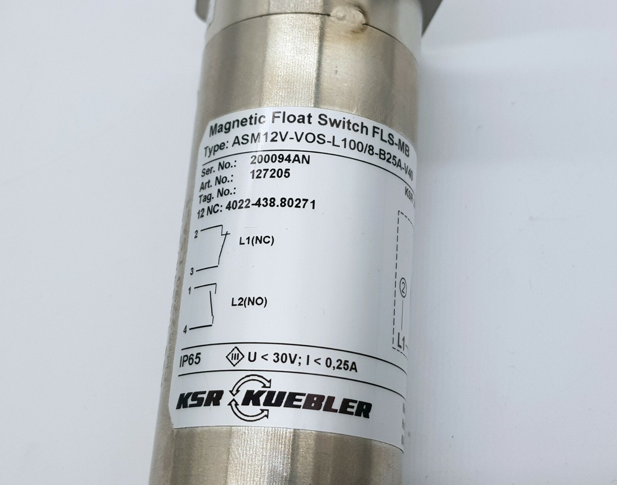 PhosphorescenceStream ハーゼリット LSR KSR Kuebler FLS-MB Magnetic Float Switch ASM12V-VOS-L100/8
