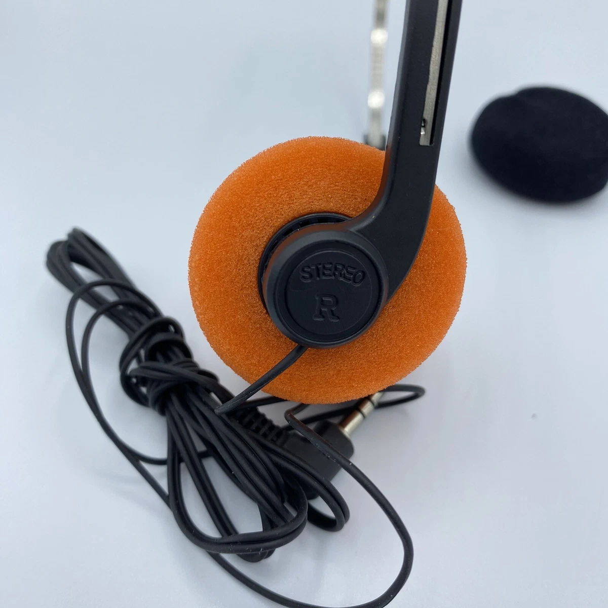 Retro orange online headphones