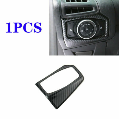 For Ford Focus ST RS 12-18 ABS Carbon Fiber Headlight Switch Control Cover Trim