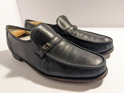 Valentino Black Leather Men’s Slip-On Driving Loafers Valentino Men main image 4