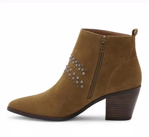 $149 NWT Lucky Brand Women's LATINIA Ankle Bootie Leather Suede Brown - Sz 8 - Picture 3 of 7