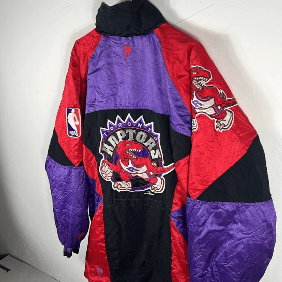 Vintage 1994 TORONTO RAPTORS NBA Pro Player Puffer Jacket Men Sz XL - GUC - Image 3 of 4