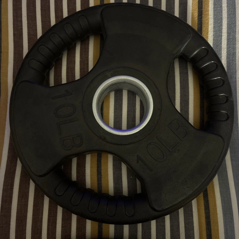 Placas de barra de goma de 10 lb Foto 3 de 3