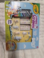 Bluey Crayola Scribble Scrubbie Family Pack 80 Piezas 5 Figuras Totalmente Nuevo