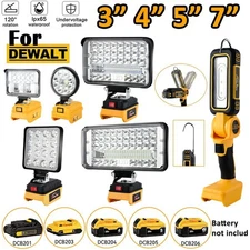 LED Work Lights For Dewalt 20V Battery Flood Lights Torch for Workshop Camping.