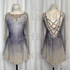 Ice Figure Skating Dress Figure Skating Dress For Competition purple dyeing