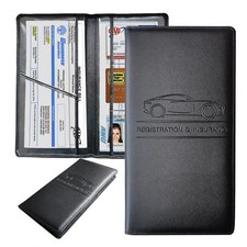 Premium Car Registration and Insurance Card Holder, Black