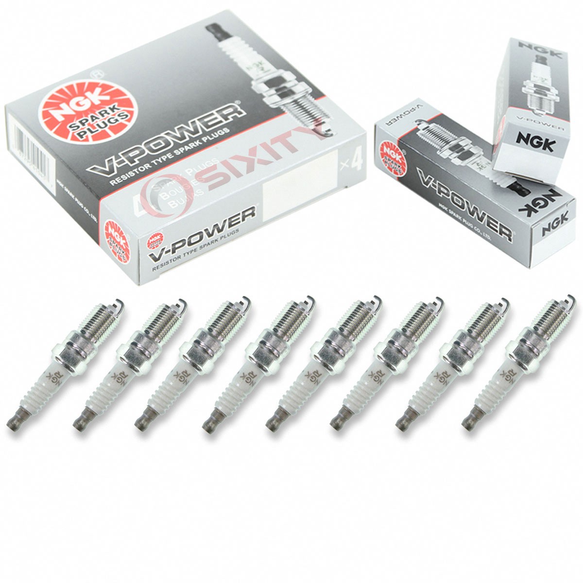 SET OF 8 NGK 3951 V-POWER Premium Opper Spark Plugs TR55