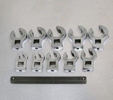 10 Pcs Mac Tools 3/8" Drive Metric Crow Foot Flare Wrench Set 9-18mm