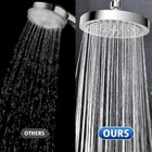 6'' High Pressure Bathroom Waterfall Shower Head Brushed Nickel Angle Adjustable — photo 7