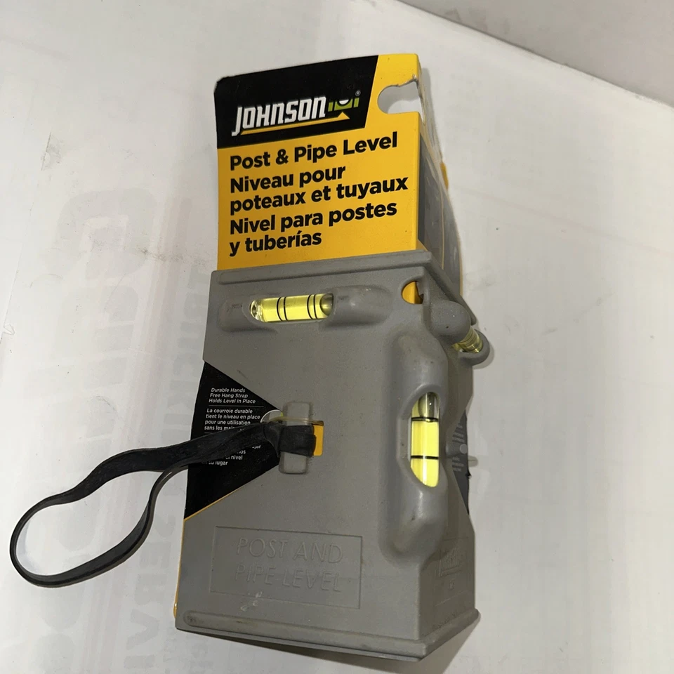JOHNSON 175 Post And Pipe Level, 3 Vials Hands Free Strap New - Image 2 of 4