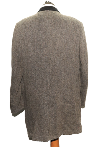 ABRIGO ENCUBIERTO CUELLO TERCIOPELO BROOK TAVERNER 44"" R GRIS - Imagen 7 de 11